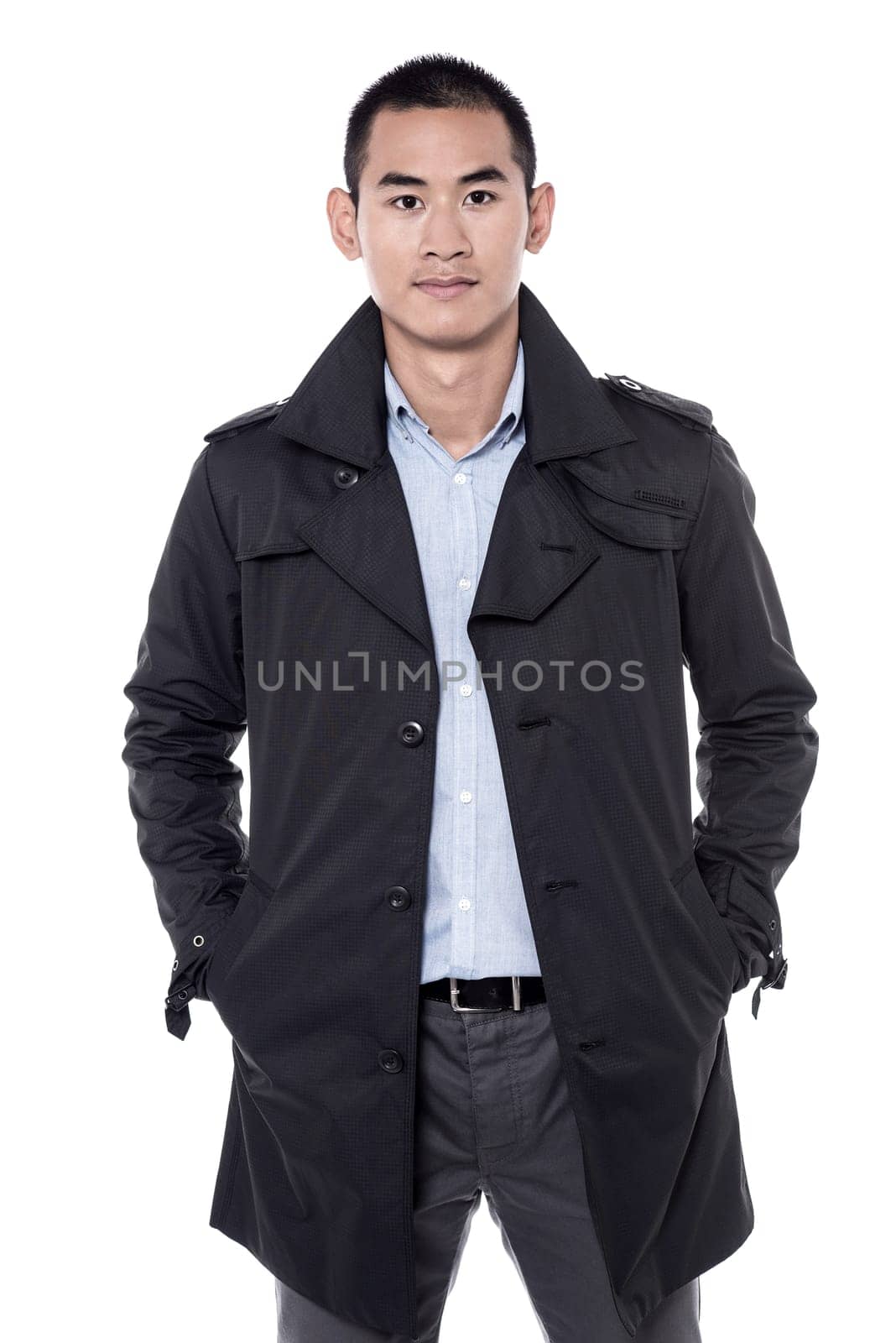 Male Model posing with his hands in pockets