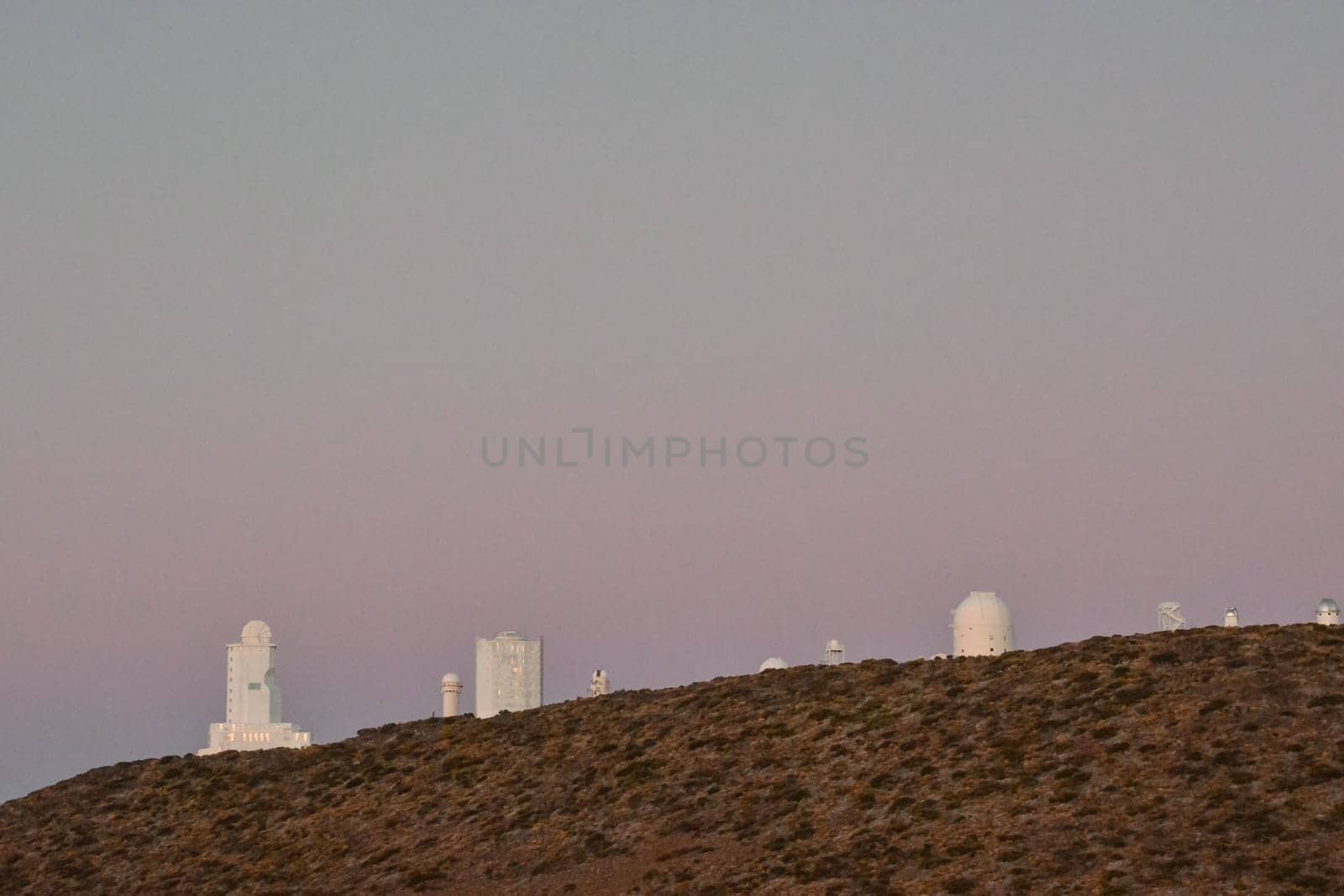 Telescopes of the Teide Astronomical Observatory in Tenerife, Spain.