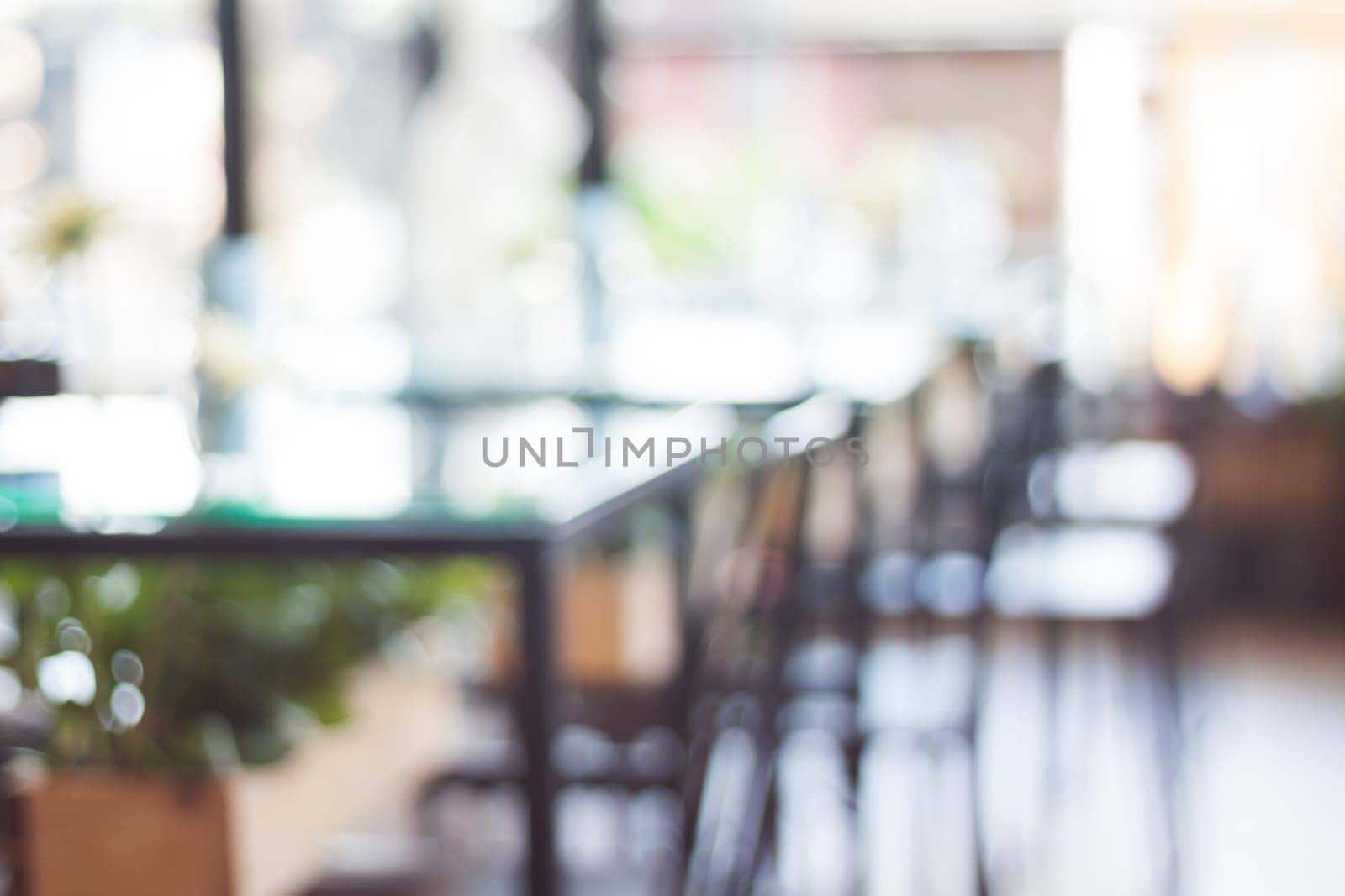 Coffee shop with blur background, stock photo