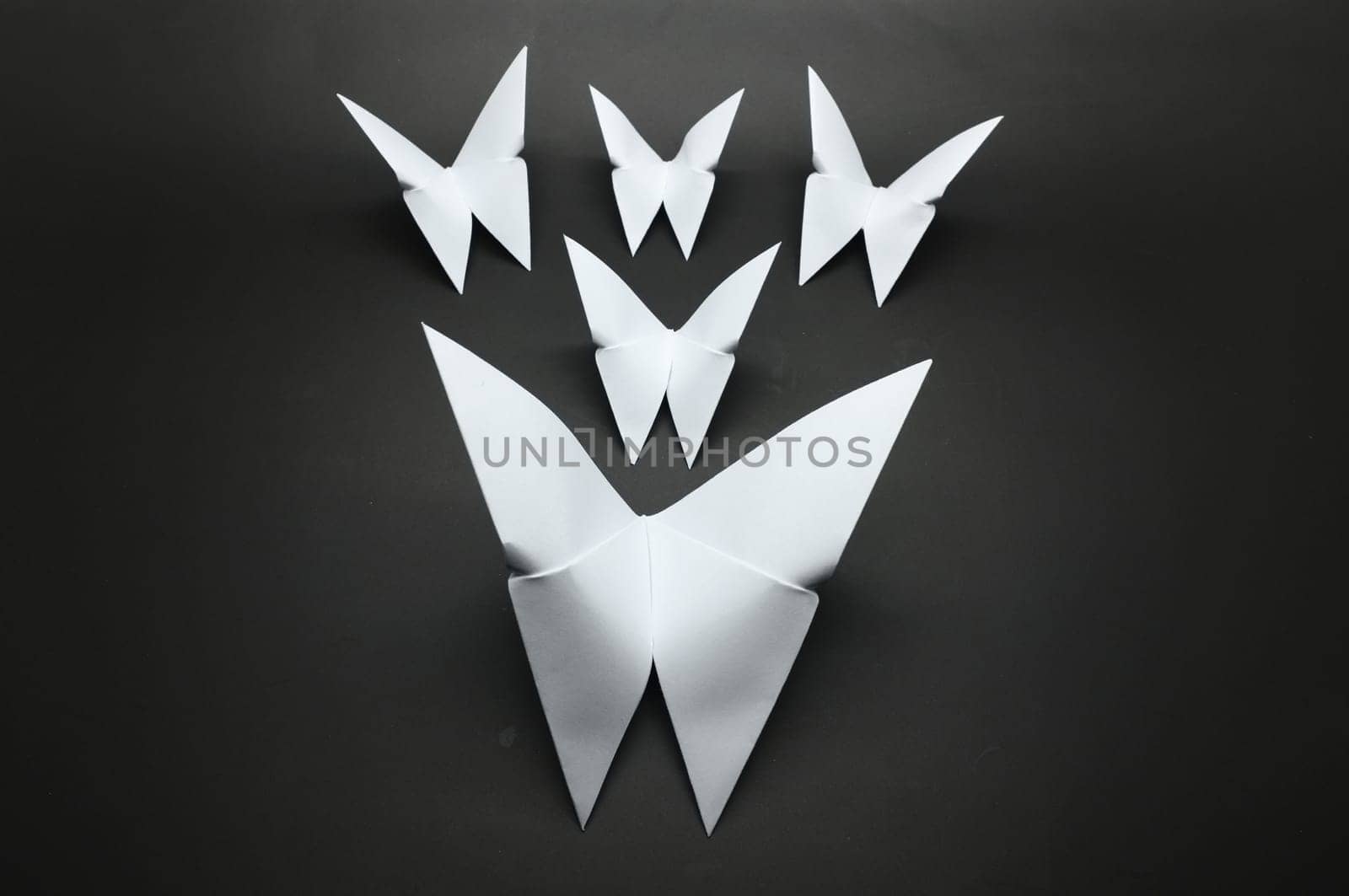 White origami butterfly paper