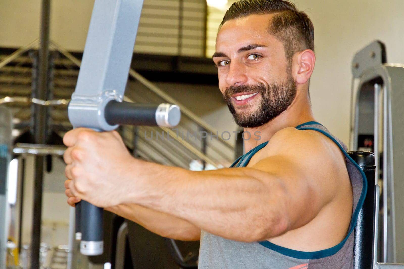 Man at training