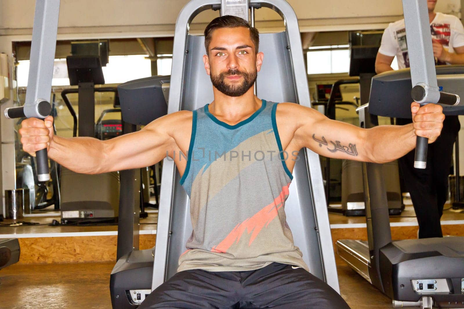 Man at training