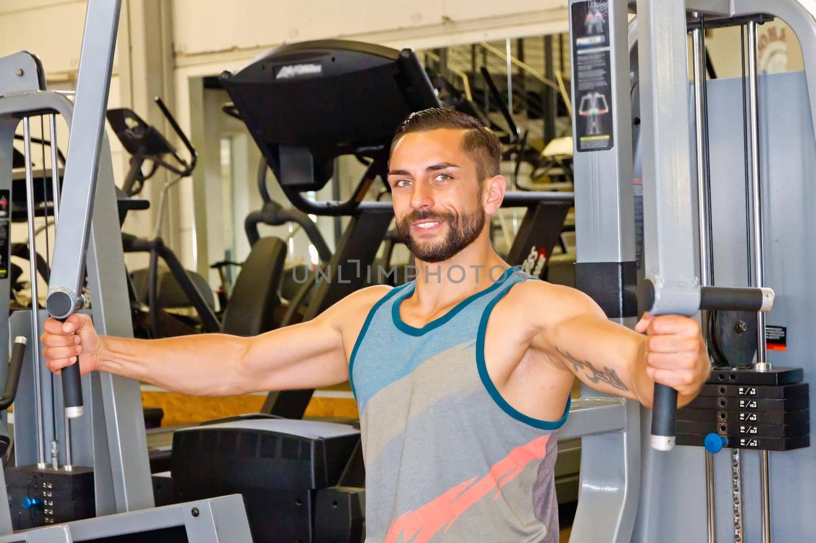 Man at training