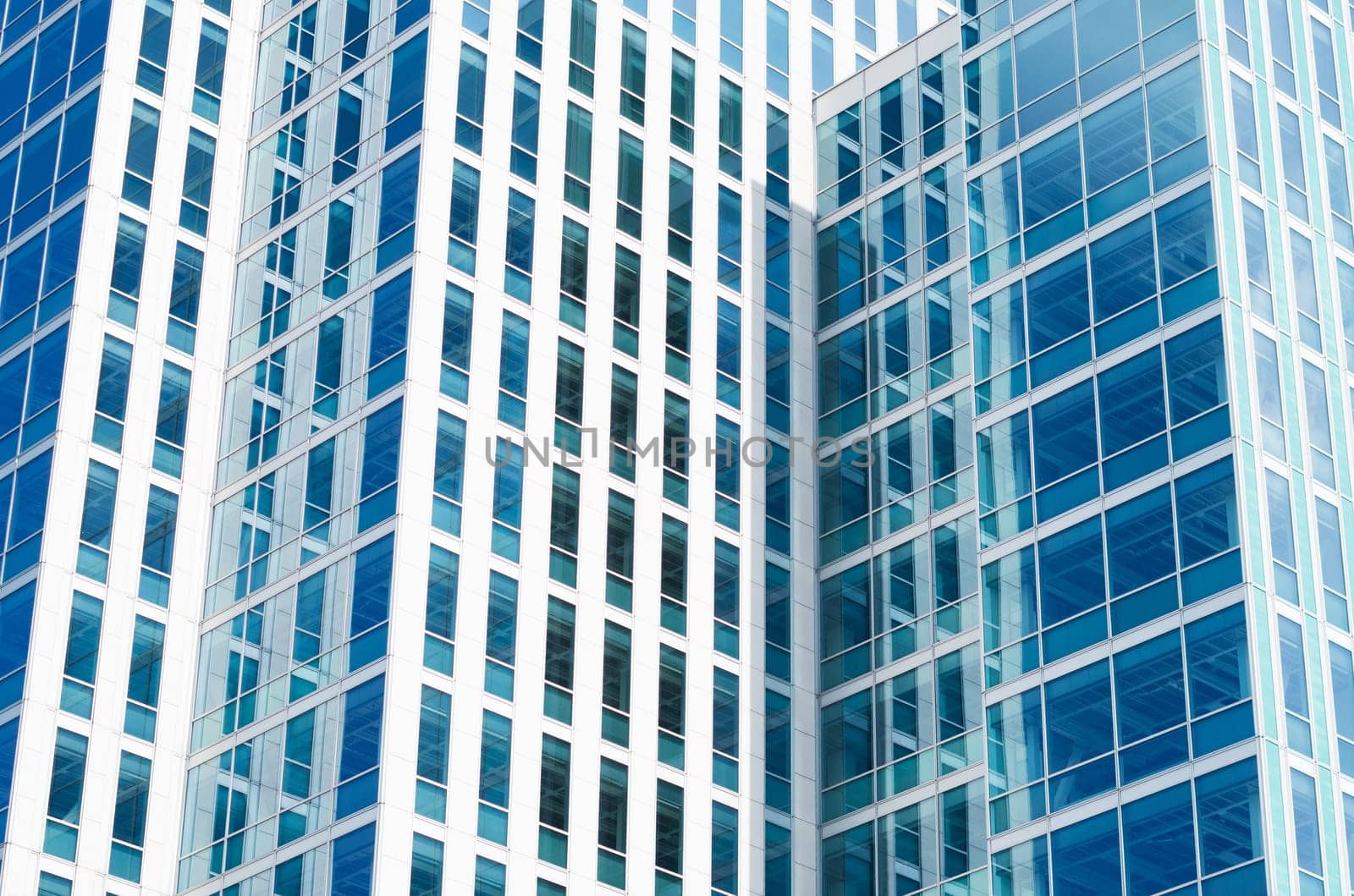 close-up of a modern skyscraper office building