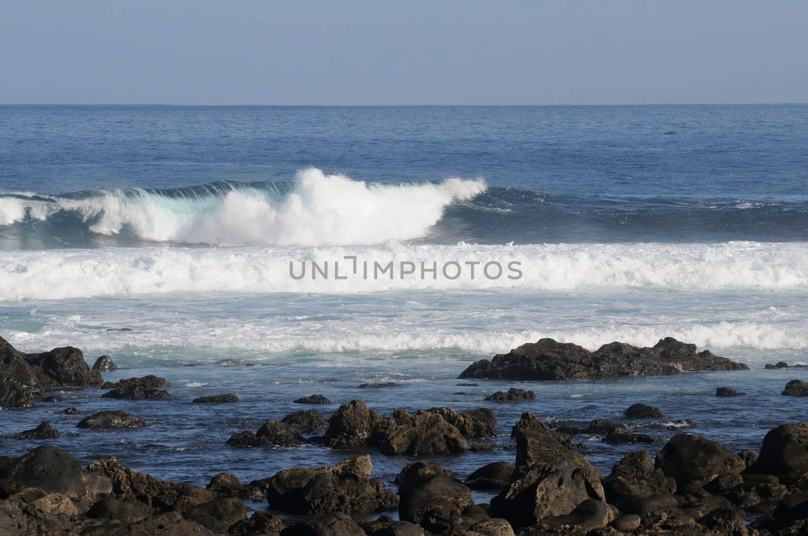 Atlantic ocean at the island lanzarote