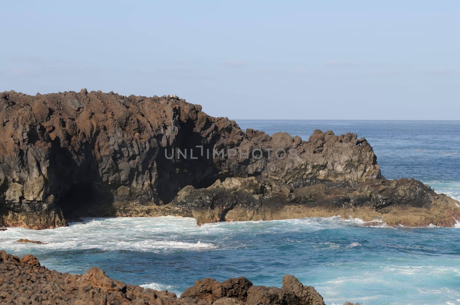 Atlantic ocean at the island lanzarote