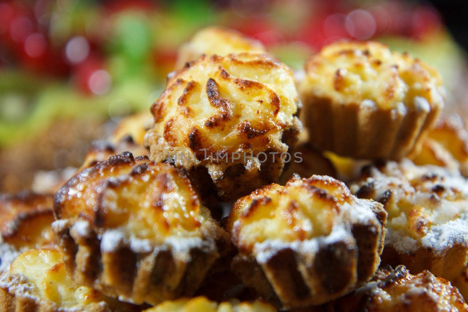 A bunch of little cotton cheese cakes