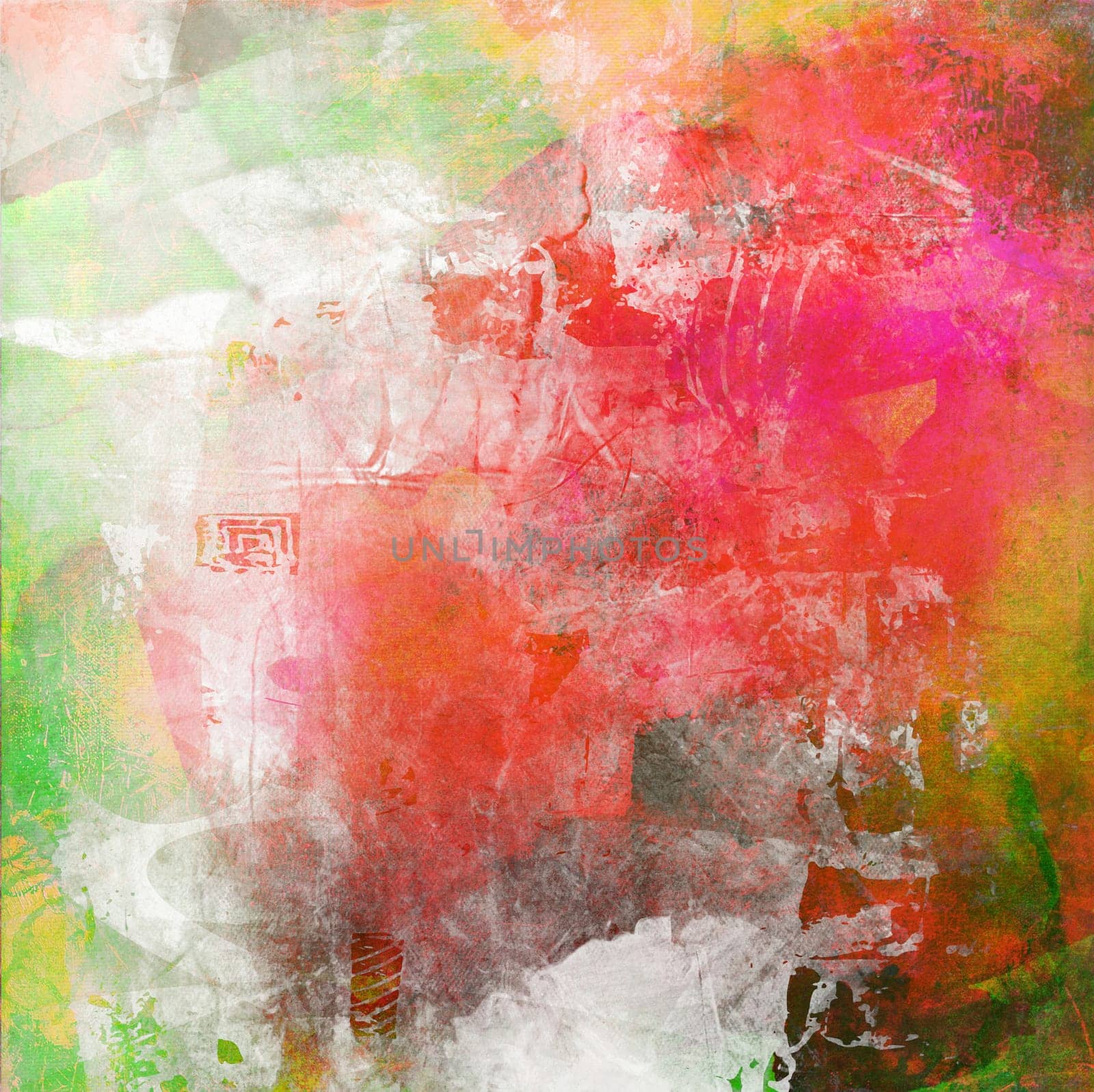 mixed media painting graphic textures contemporary