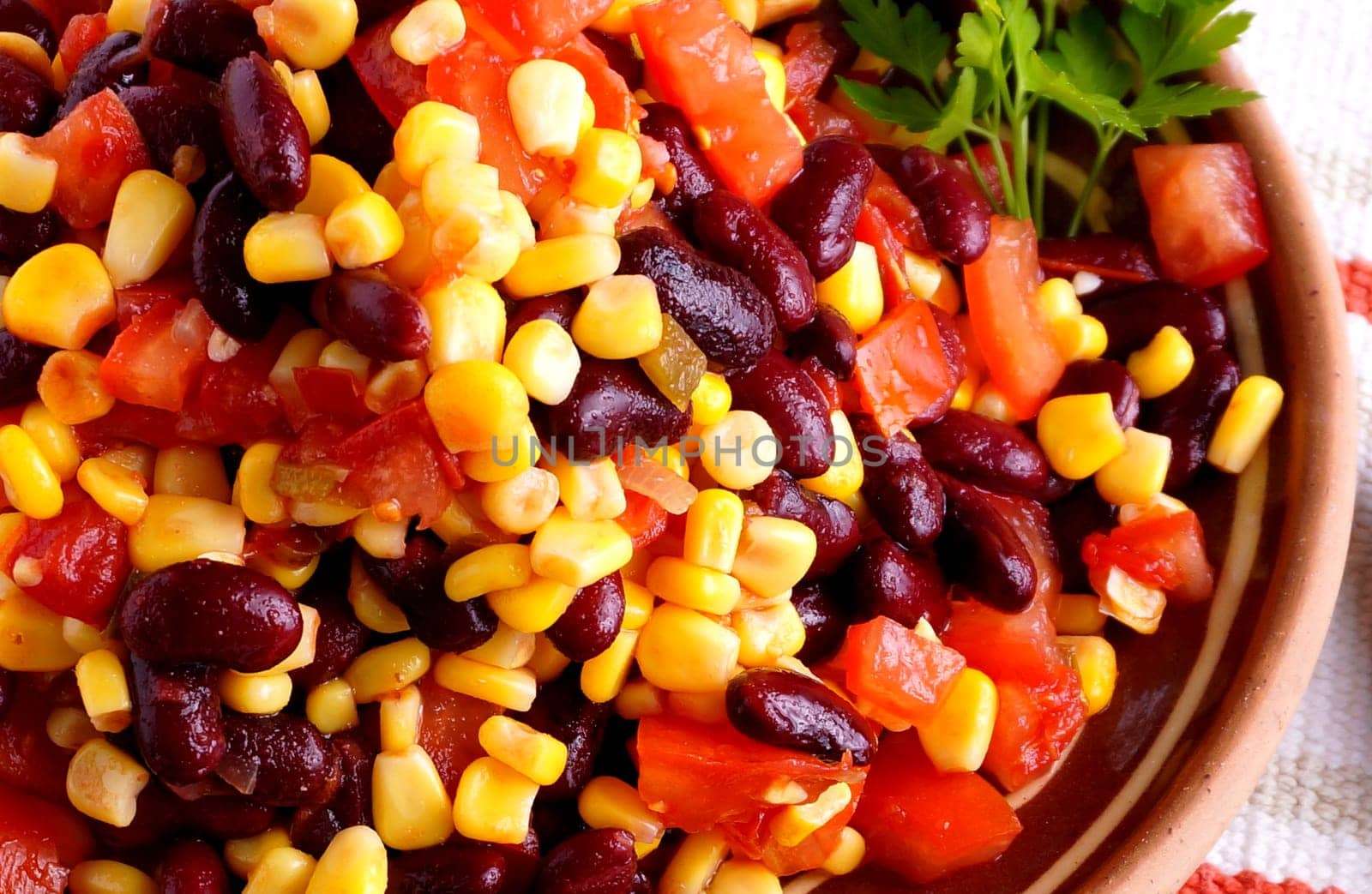 salsa salad and green peppers. Mexican side dish