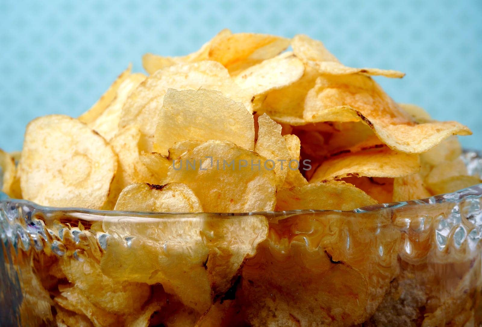 Potato chips, Unhealthy fried snack, Close up