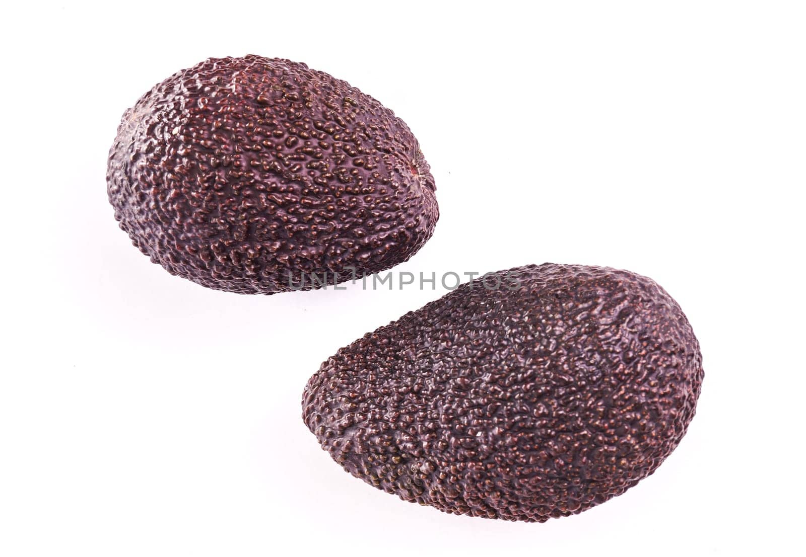 Whole Organic Ripe Avocado Isolated on White