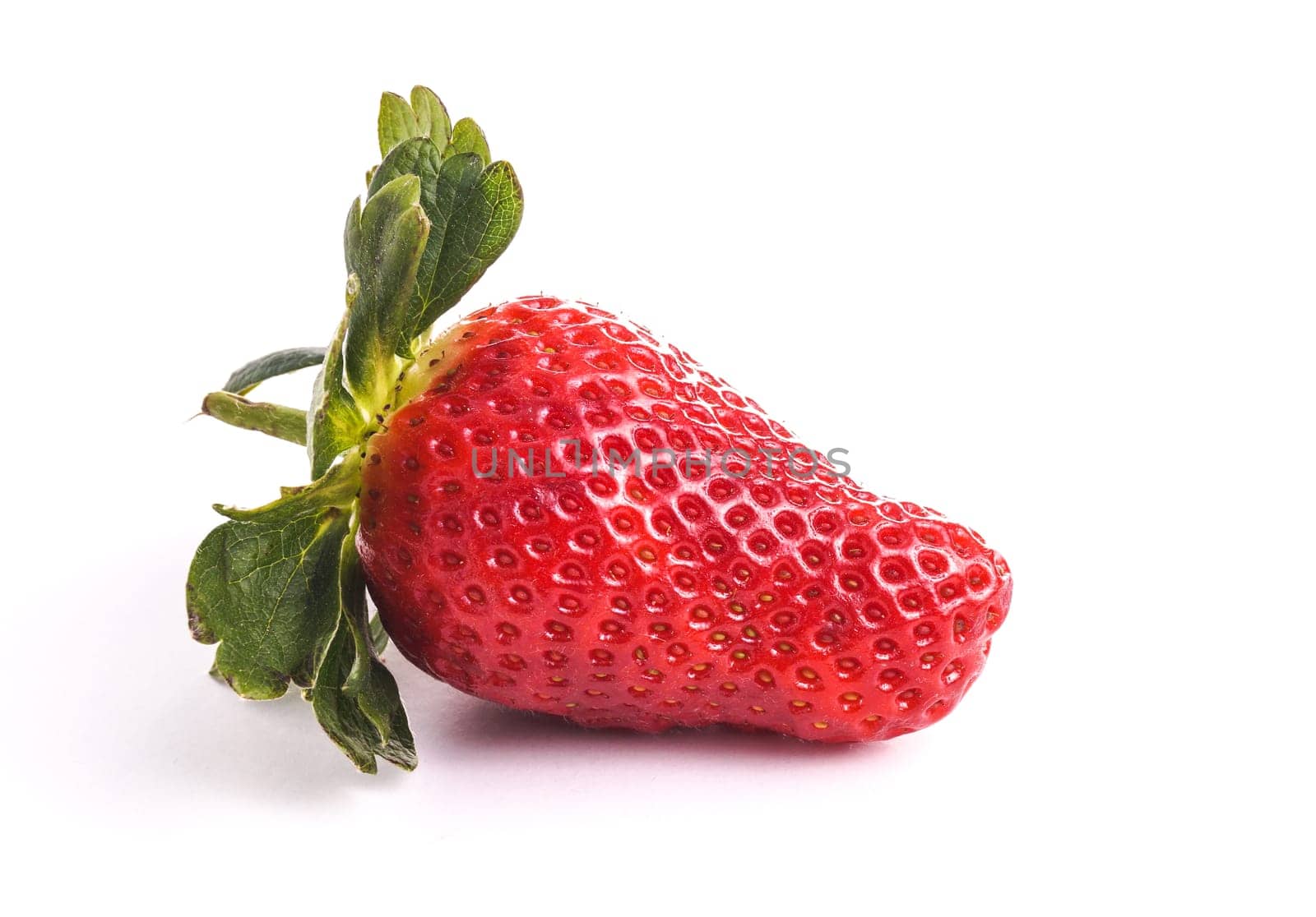 Red Ripe delicious Organic Strawberry, isolated on white
