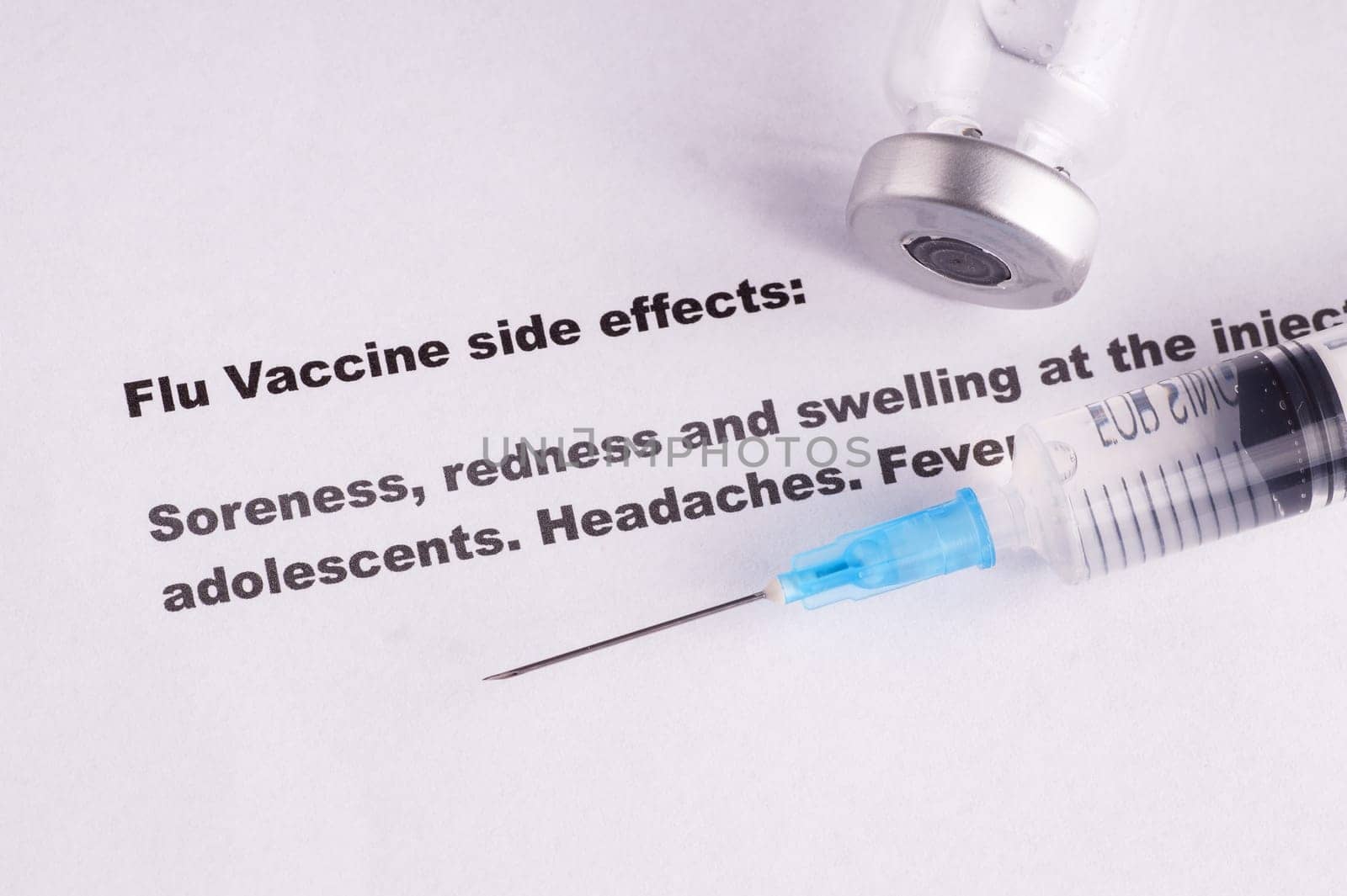 Flu Vaccination and warning about sympthoms and sideeffects