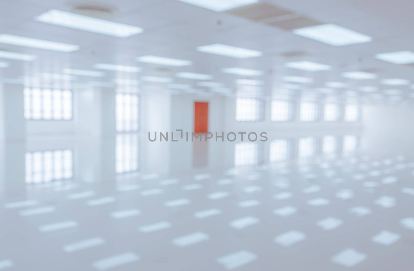 White empty modern office building interior with window shadow. Blur abstract image background