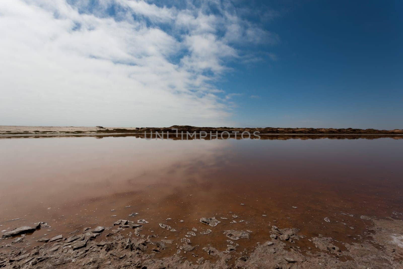 Reflections from Ugab river mouth, Skeleton Coast, Namibia