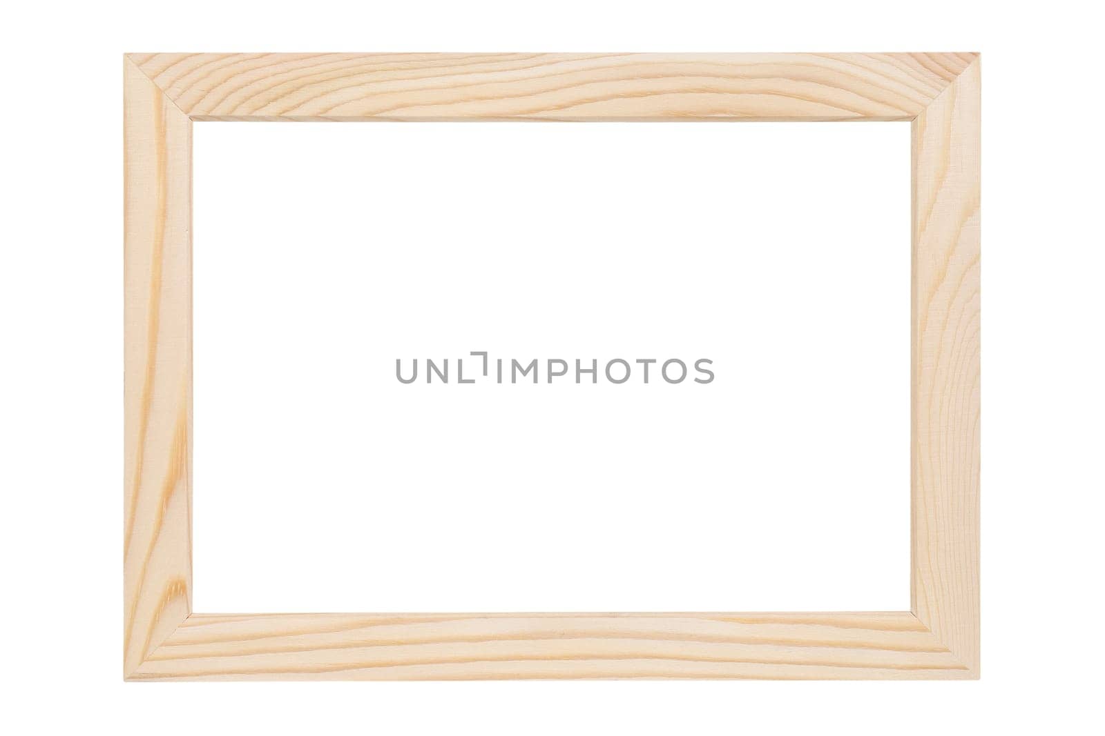 wooden picture frame isolated on white background