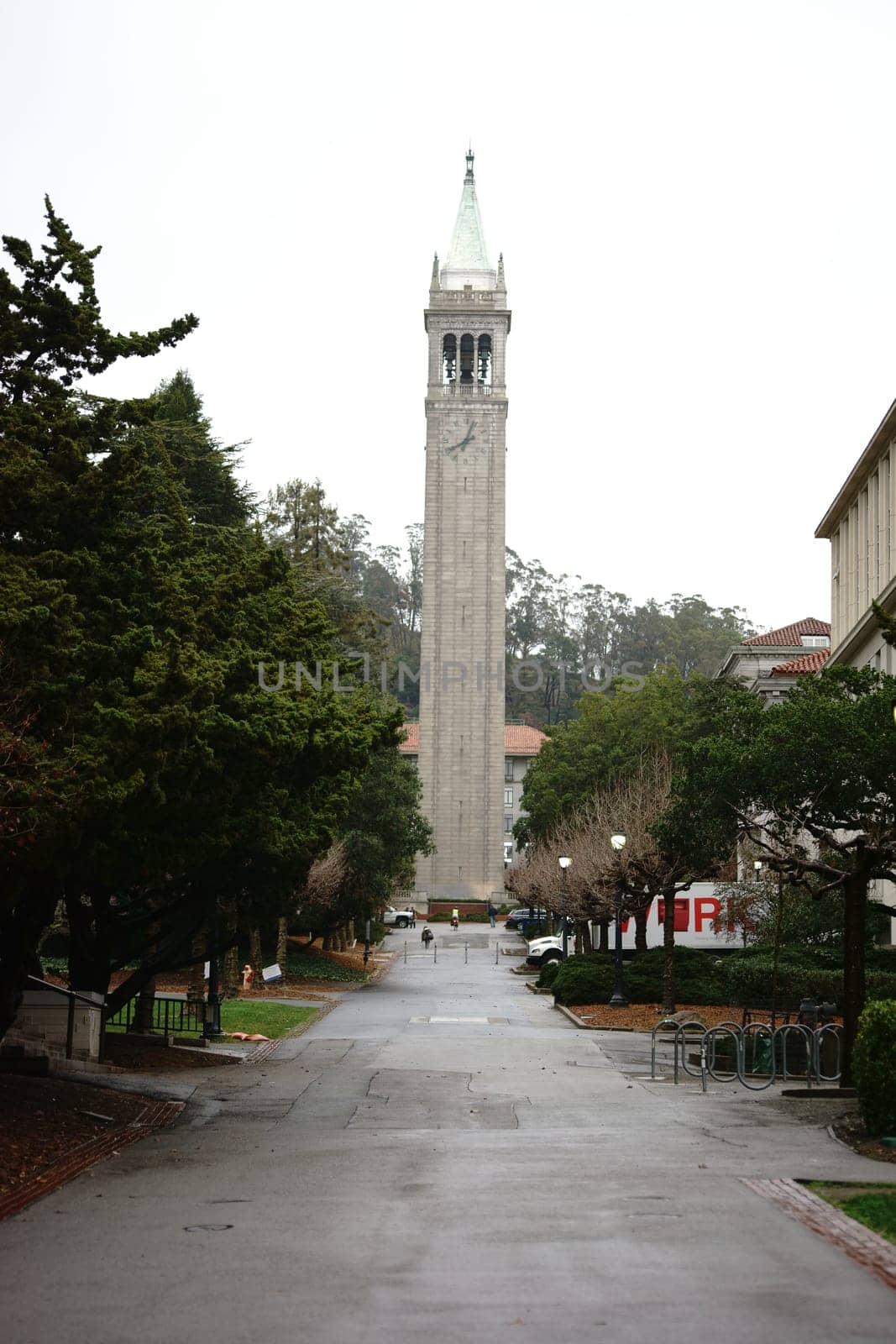 Berkeley,United States - December 21,2015: The Sather Tower by architect John Galen Howard on the landmark of the University of Berkeley on December 21,2015 in Berkeley.