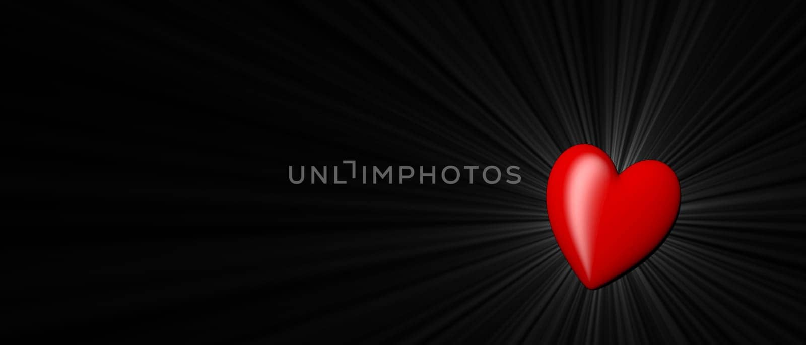 red heart shape as symbol of love on valentine's day on February, 14th