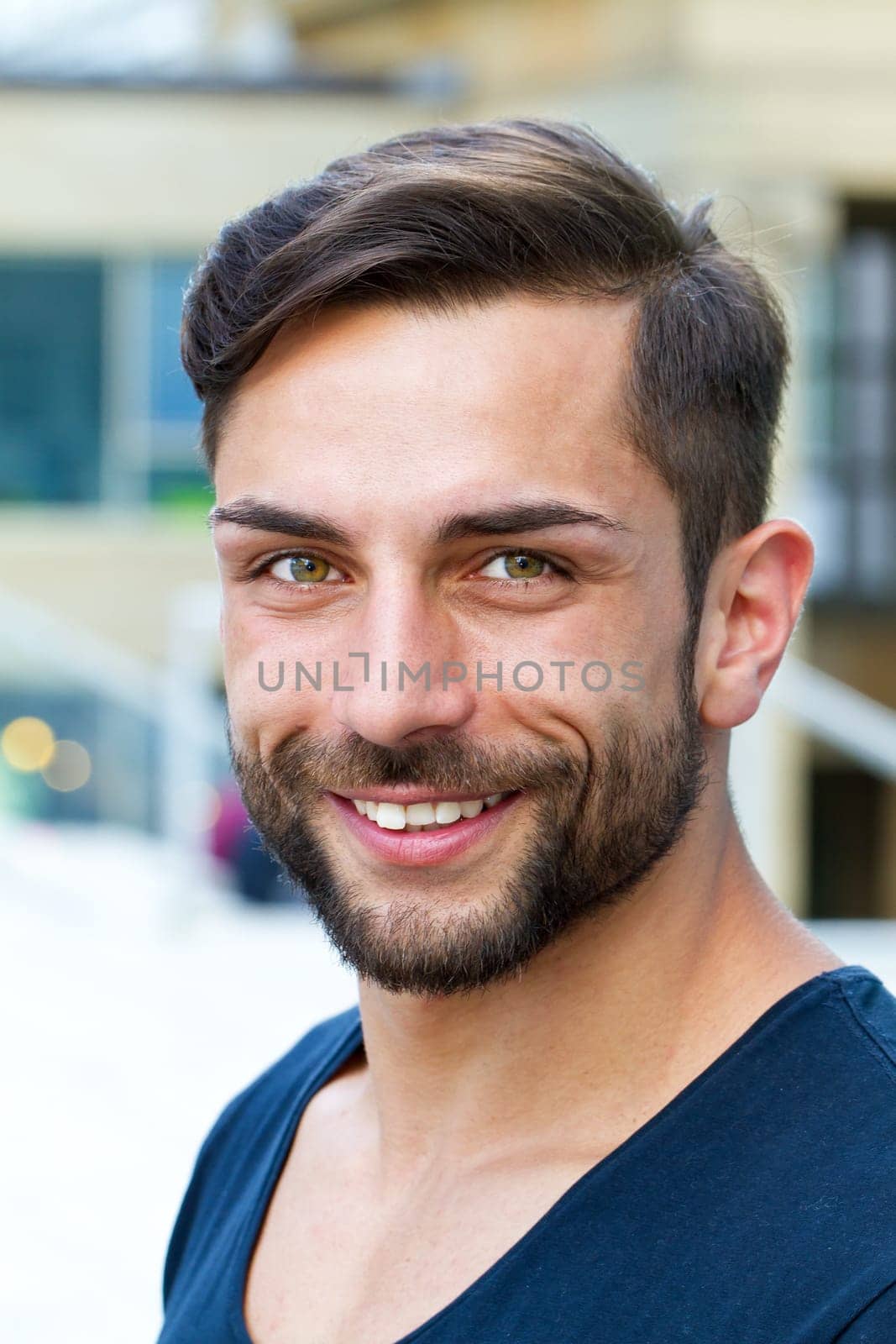 Portrait of a young man with a beard