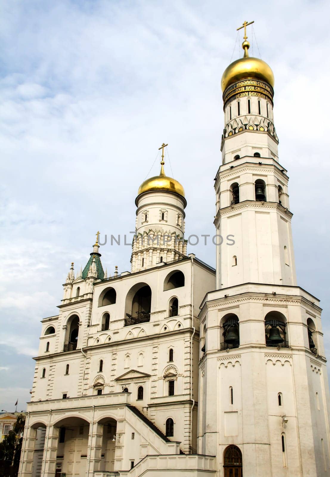 The Ivan the Great Bell Tower, inside the Kremlin, in Moscow.