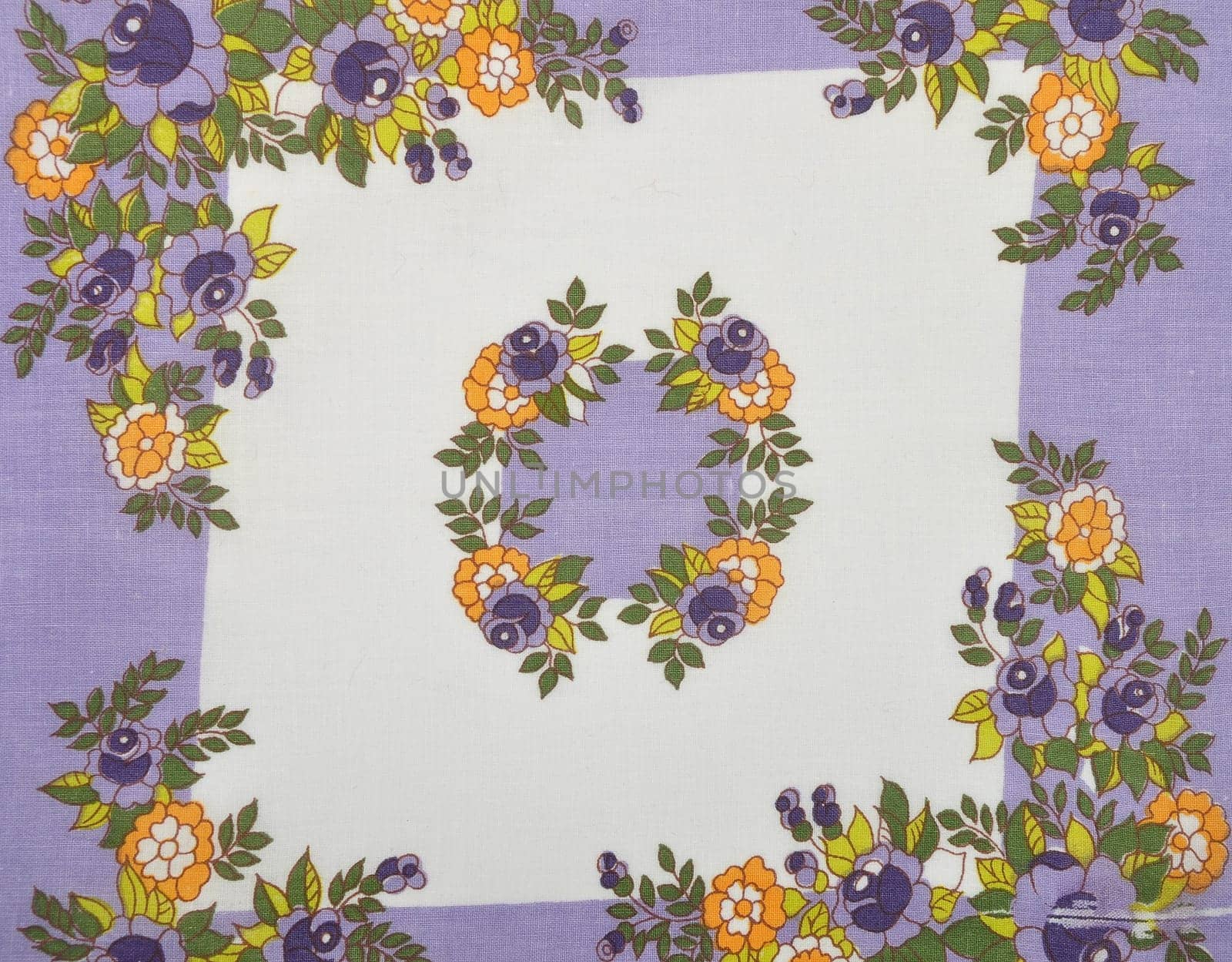 Cloth with flower decoration