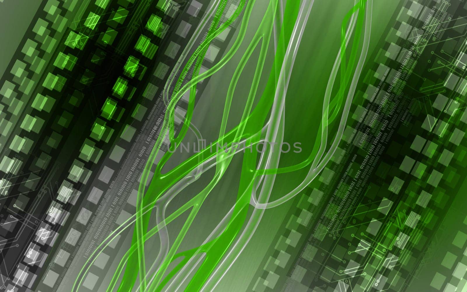 Digital illustration of nerves in colour background