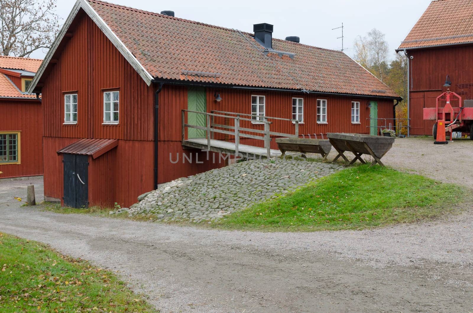 one old barn at Gunnebo castle in molndal sweden