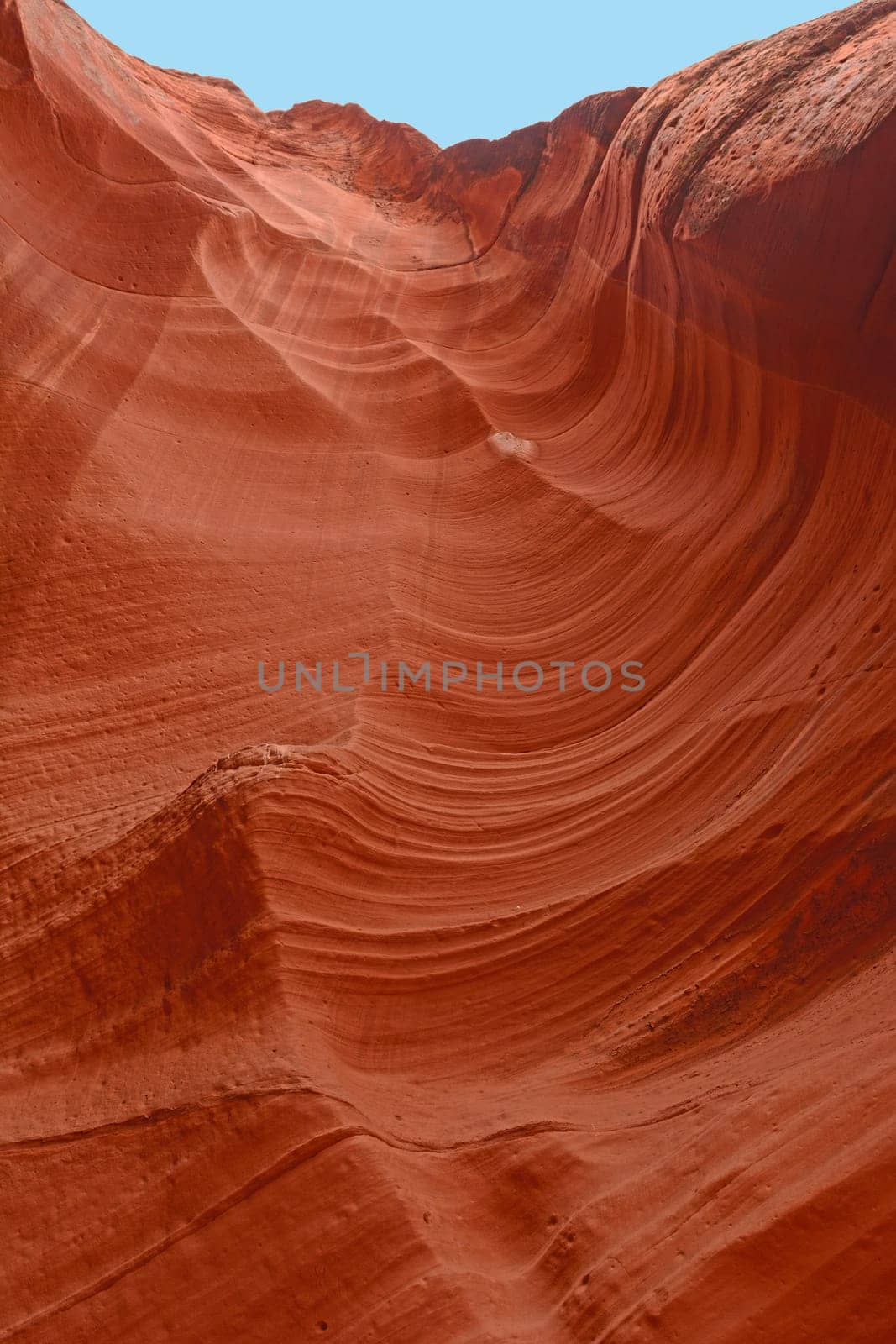 Looking up a Slot Canyon Wall in Arizona