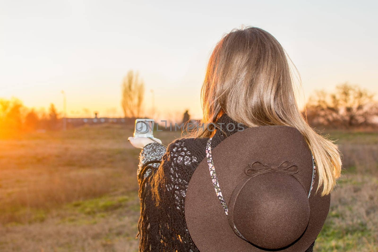 Explorer girl with a compass