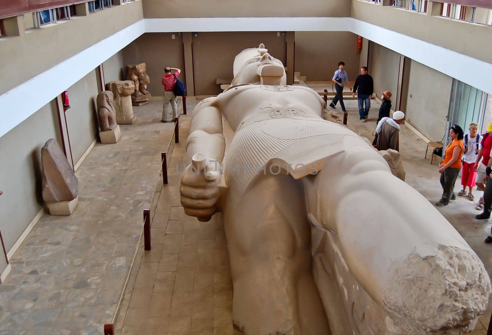 Statue of Ramses II in open air museum of Memphis, Egypt. Photo taken on Feb 23, 07