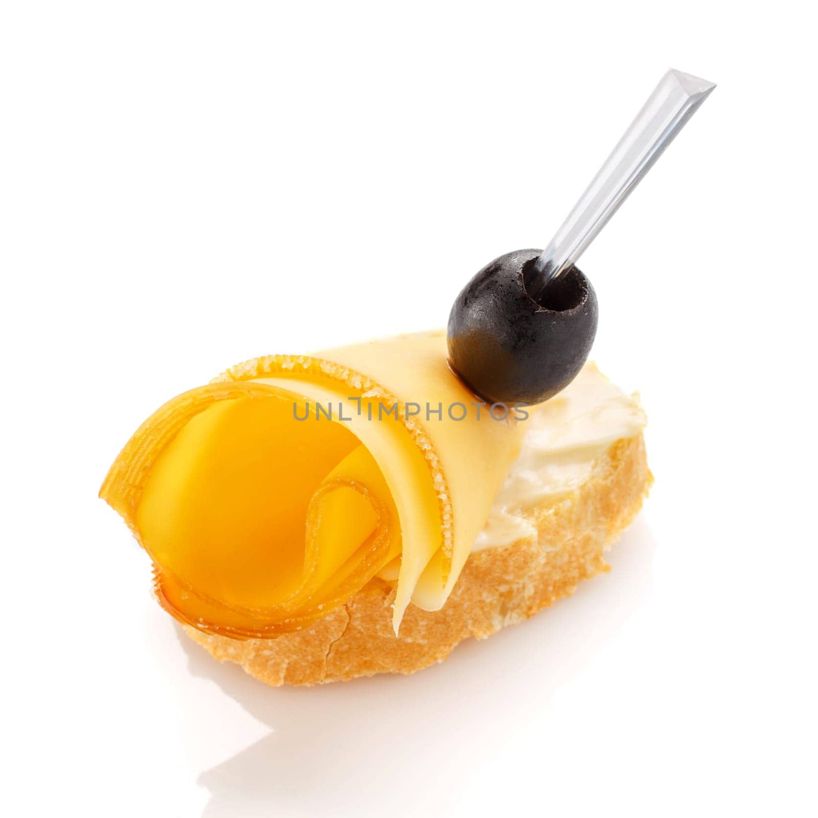 Delicious buffet,  with cheese and olives  on  white background