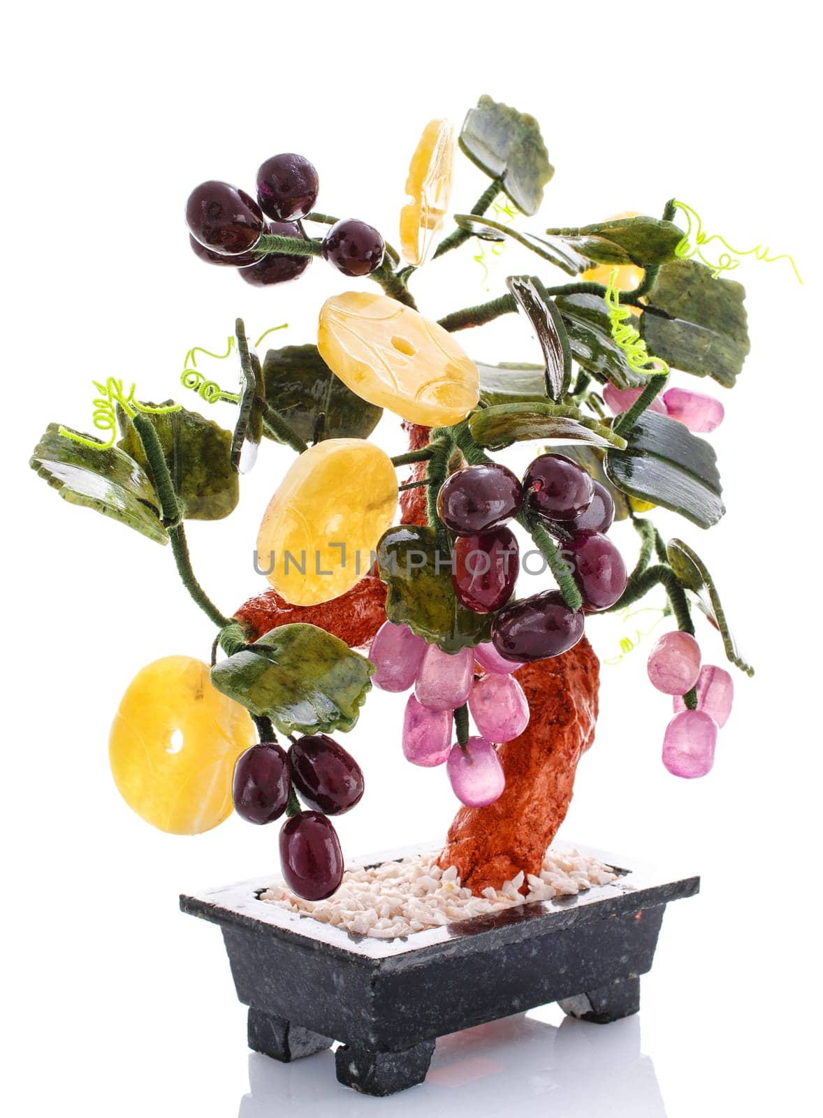 Chinese culture figurine  tree isolated on  white