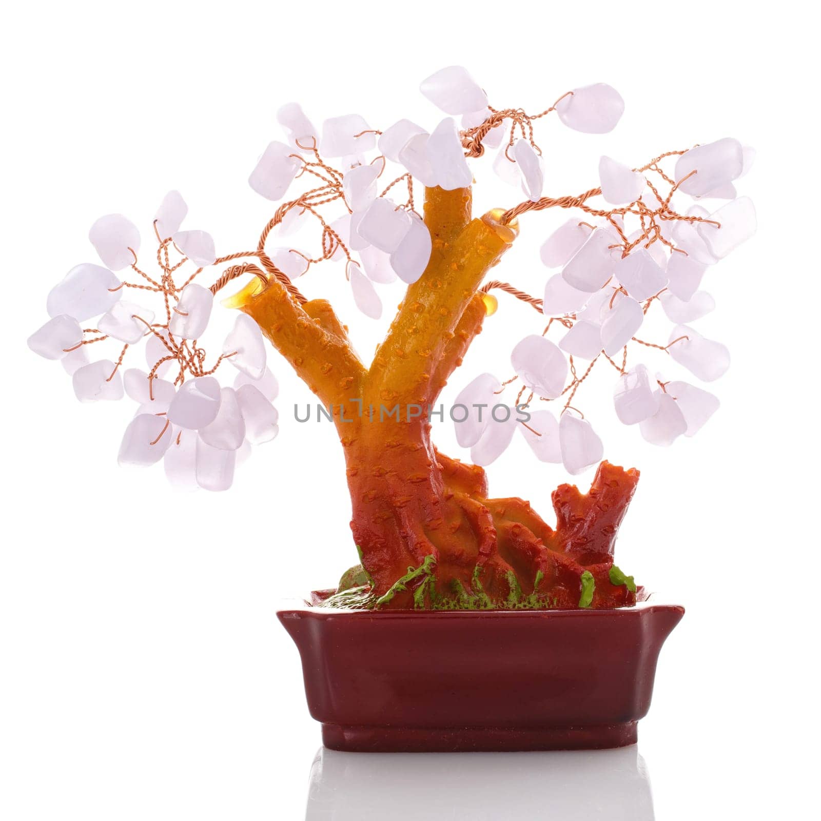 Chinese culture figurine  tree isolated on  white