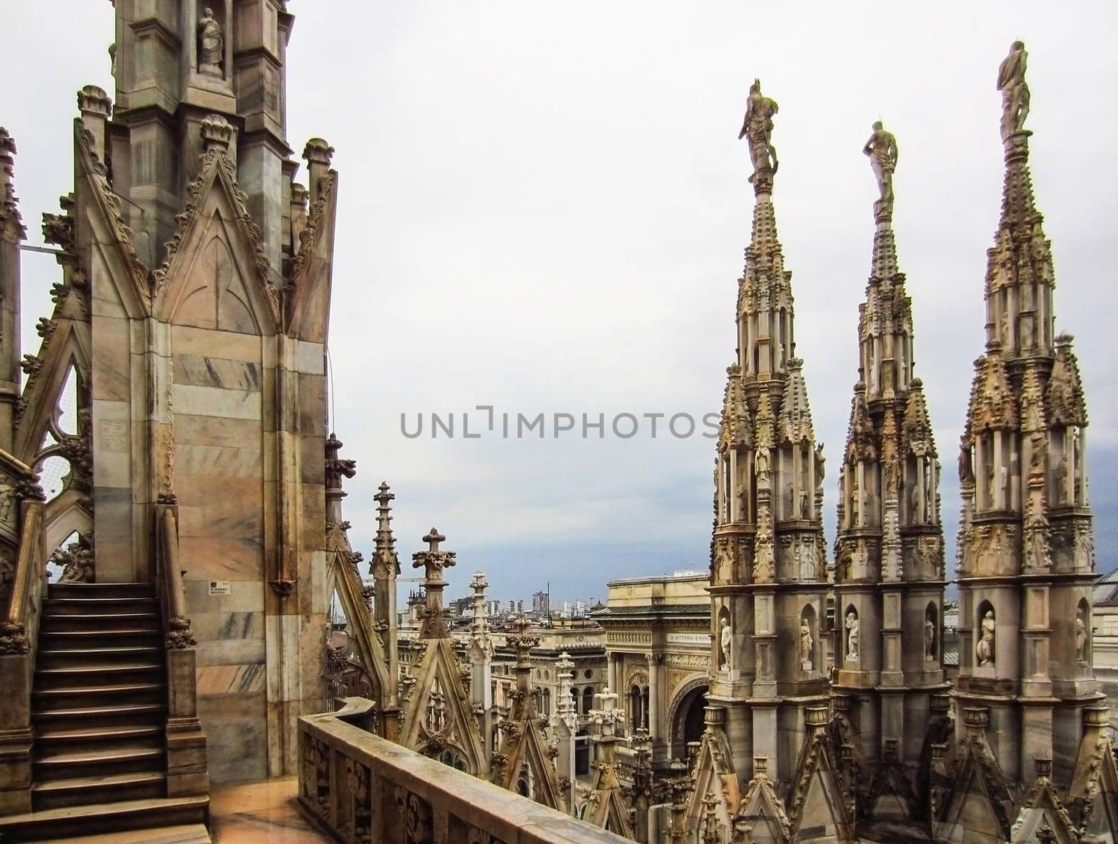 Roof on the Cathedral in Milan, Italy