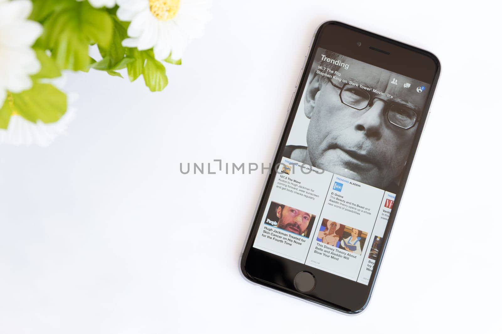 Bangkok, Thailand - feb 10, 2016 : Facebook Paper application on iphone 6, Facebook Paper is a standalone mobile app created by Facebook, only for iOS.