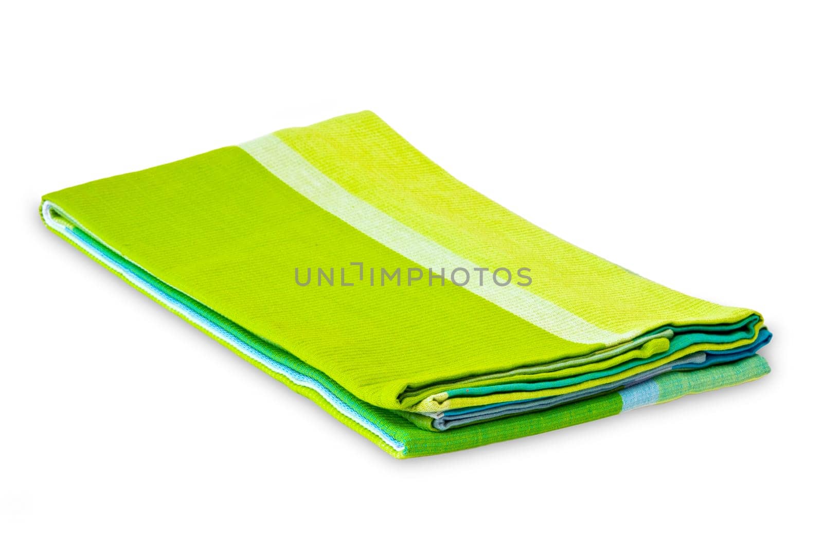 Tablecloth in fabric on a white background
