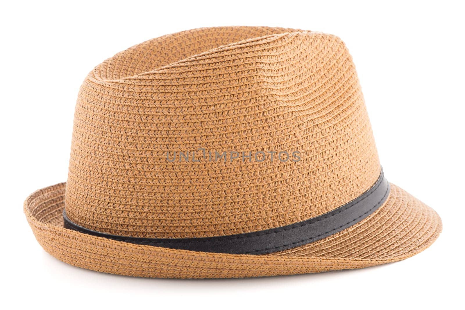 Straw hat isolated on white background.