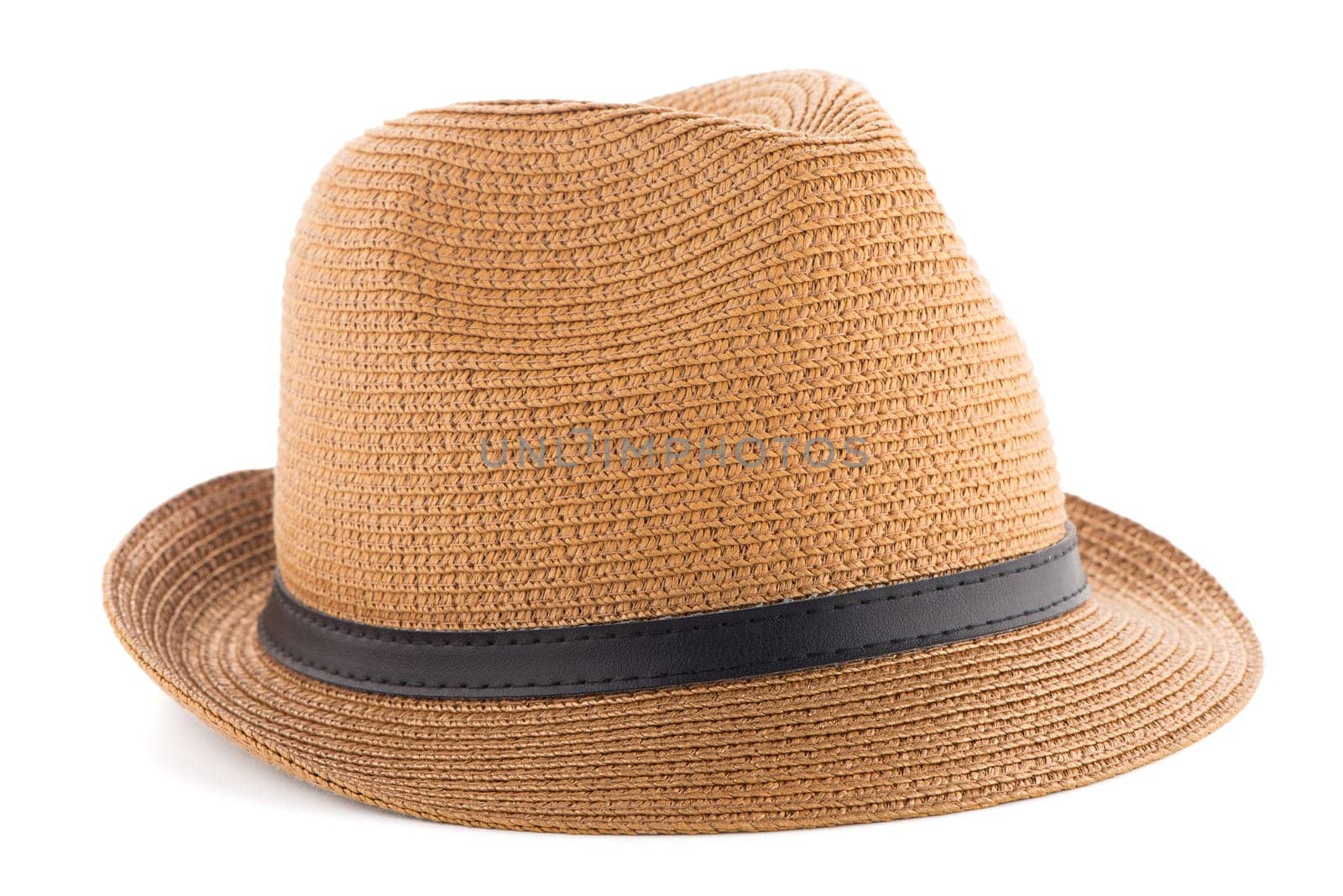Straw hat isolated on white background.