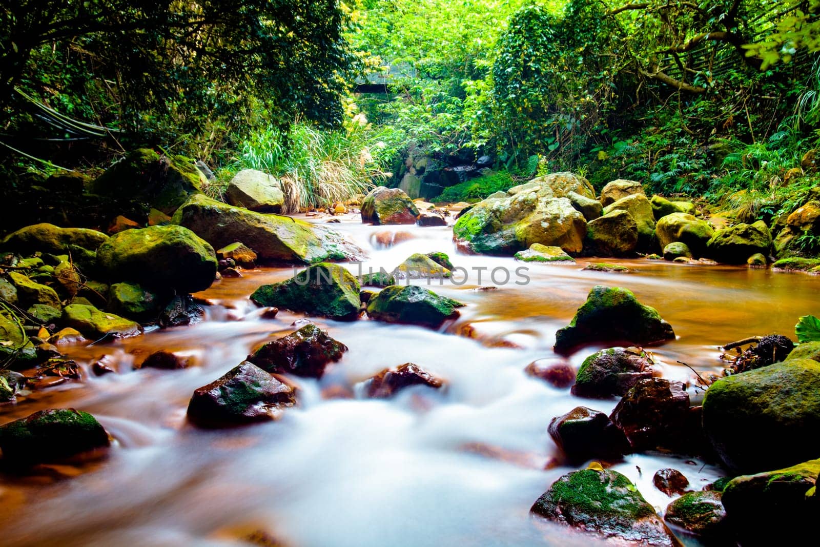 The Huangsi River bed with nice water in Taipei, Taiwan