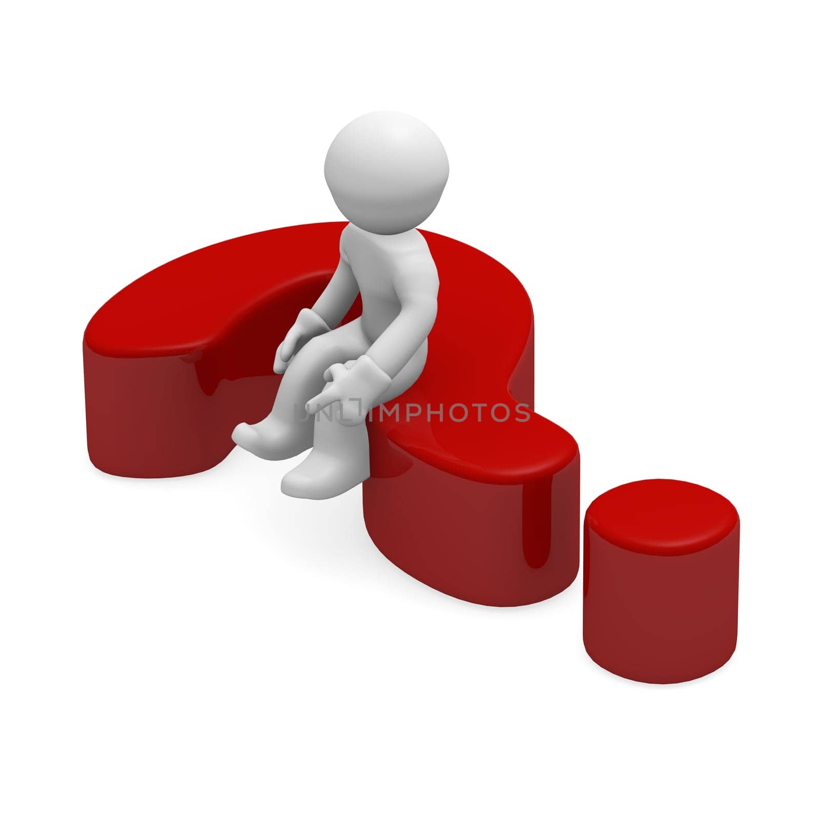 §d small person sitting on a red question mark