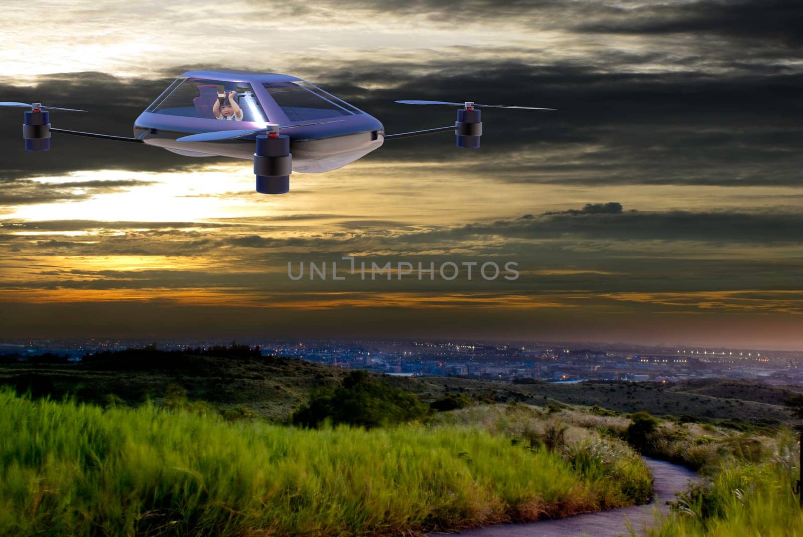 The most advanced four-axis manned vehicles powered by elec