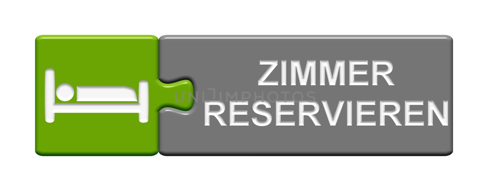 Puzzle button green grey shows bed icon and room reservation