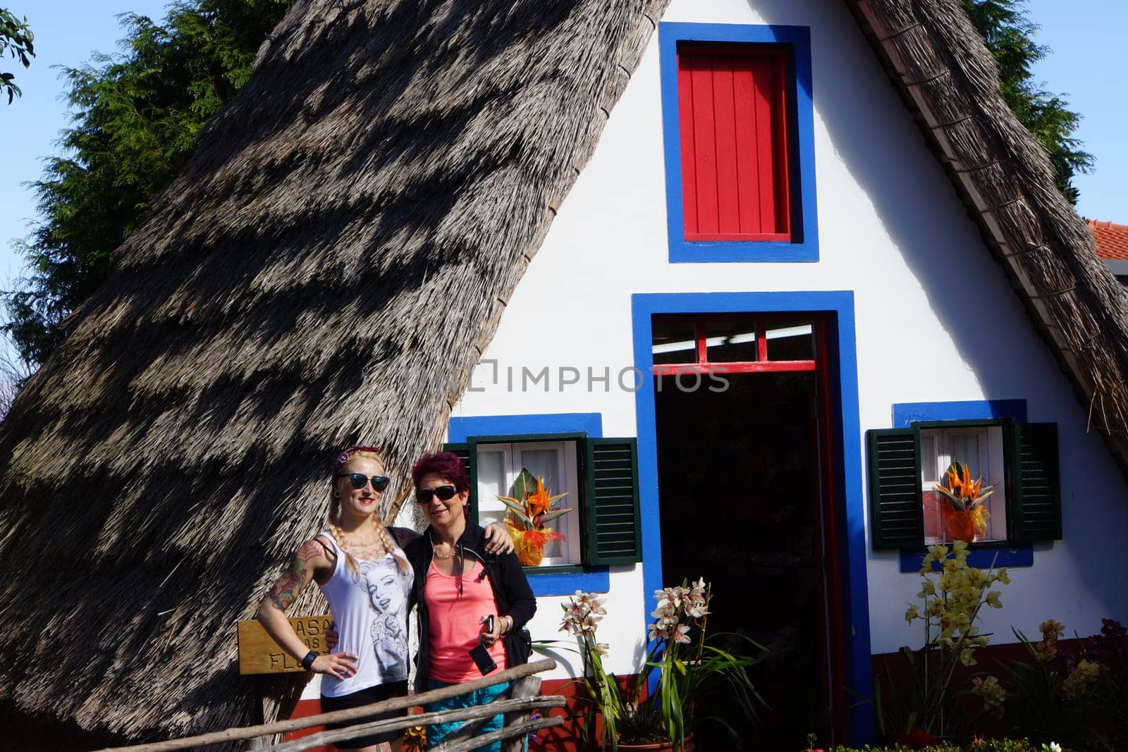 Tourist attraction Casas de Colmo,Santana,Madeira,Portugal