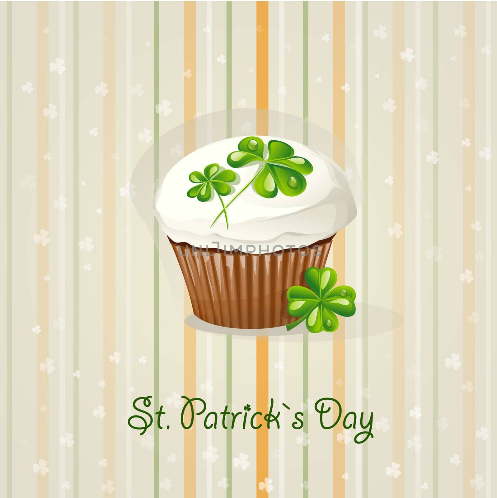 St. Patricks Day background with cake.