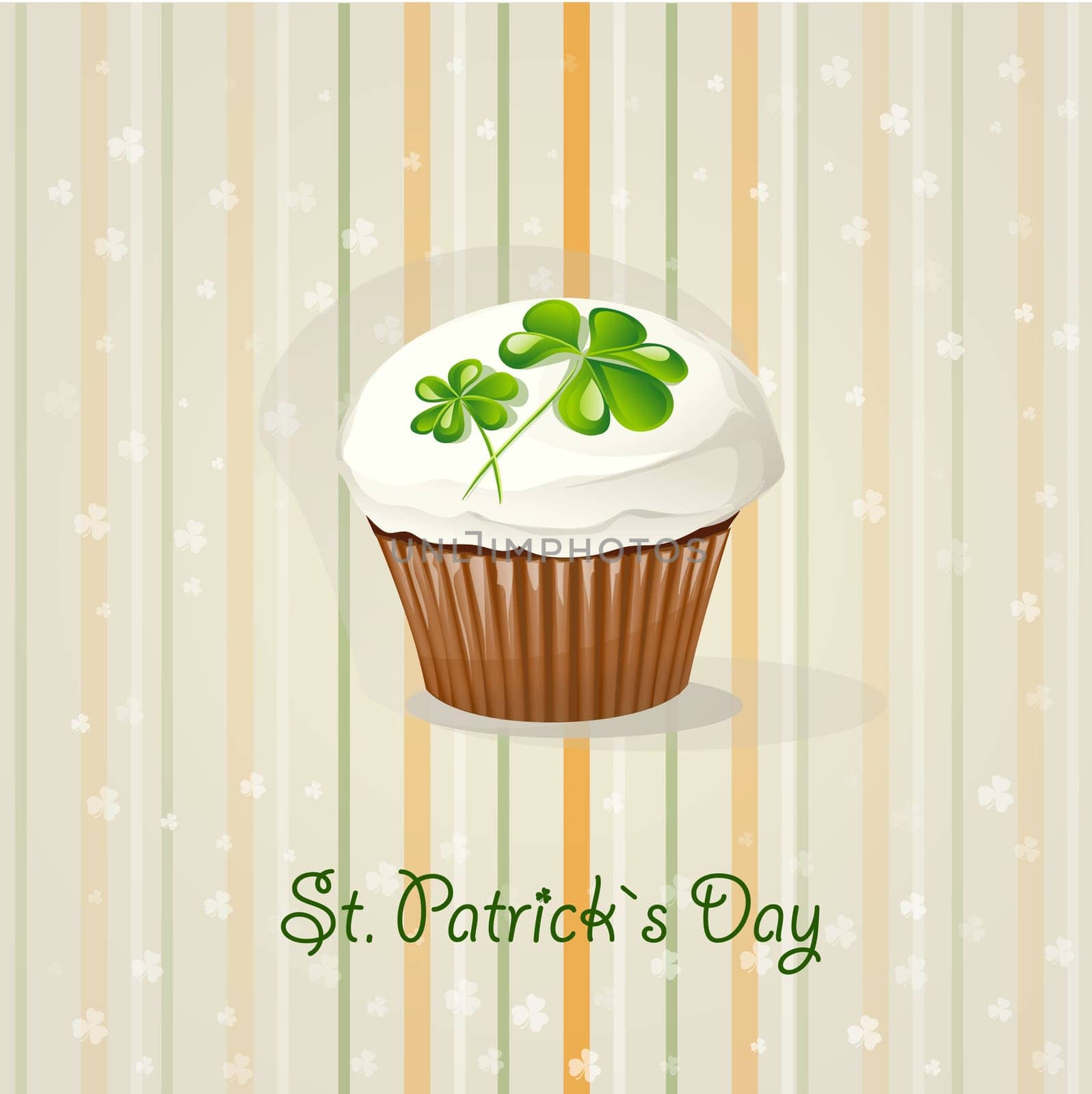 St. Patricks Day background with cake.