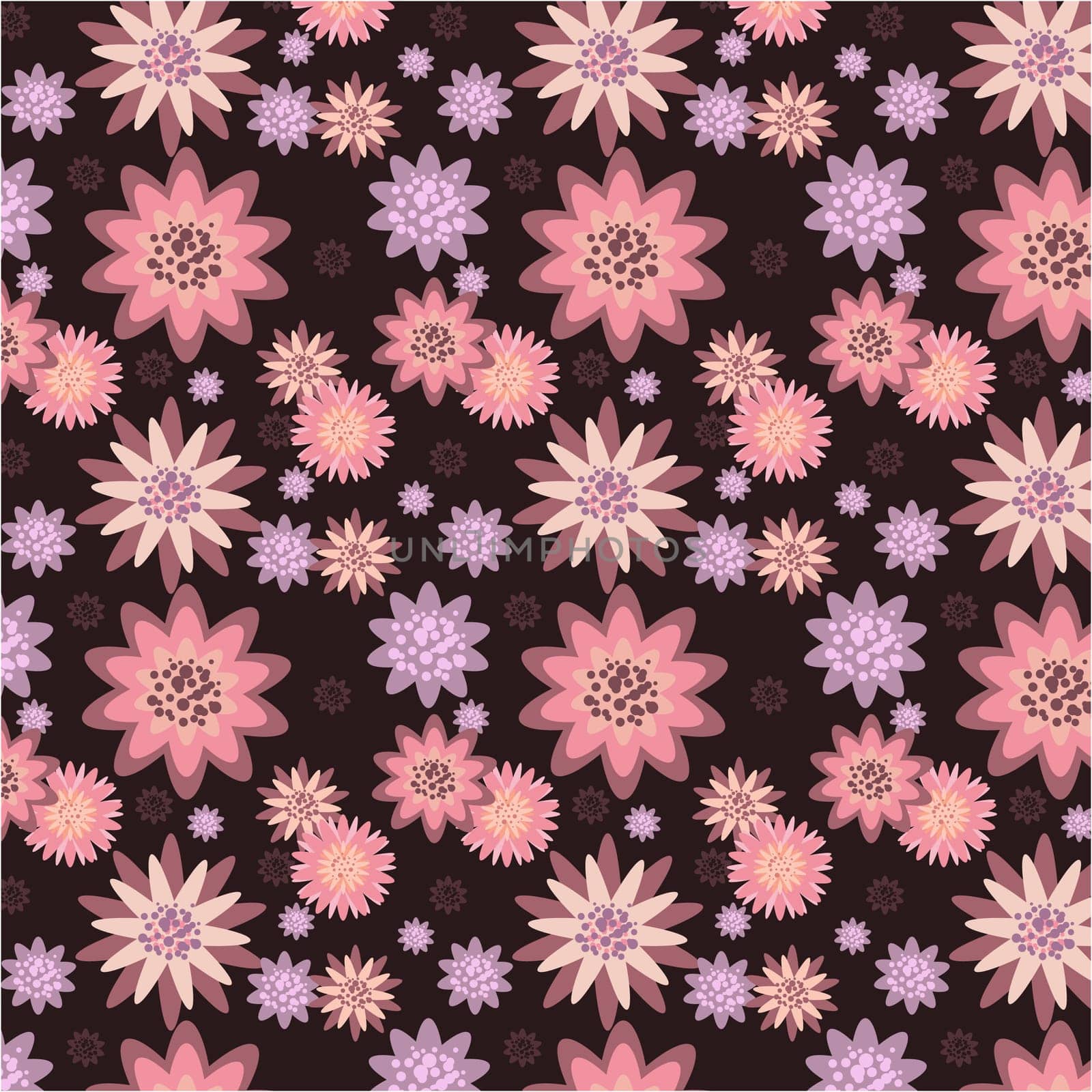 Seamless pattern of flowers.