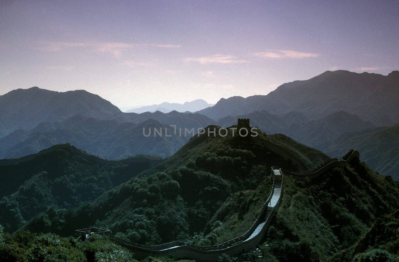 the great wall near the city of beijing in the east of china in east asia.