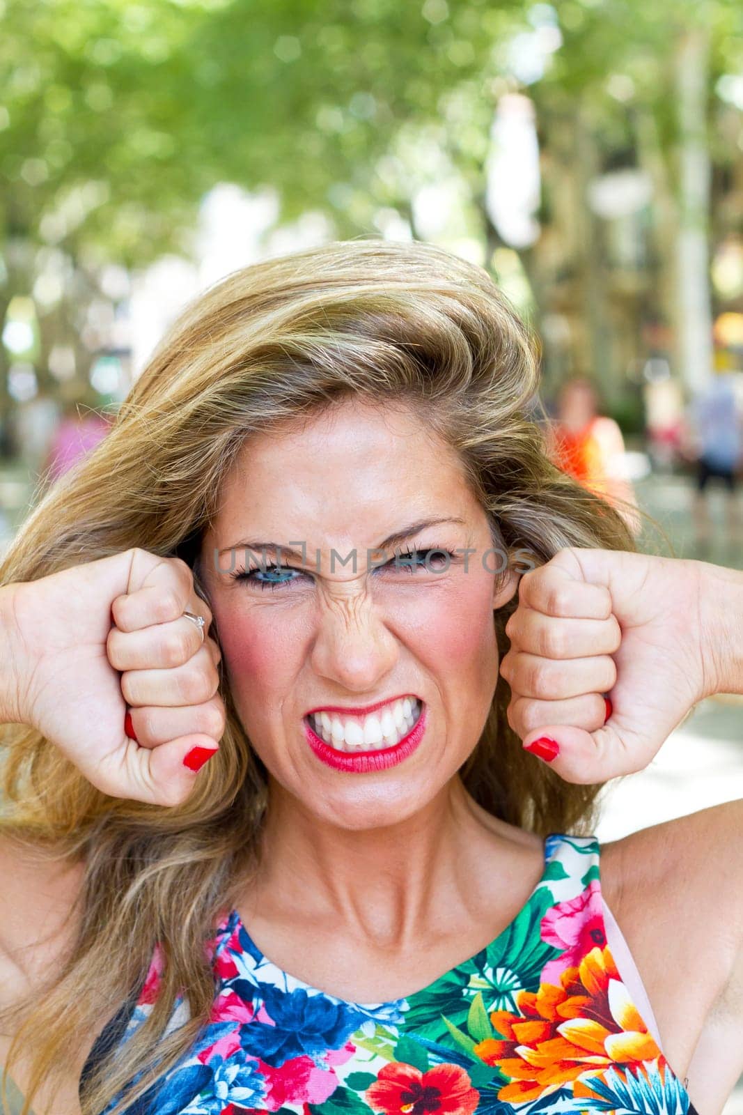 Angry young woman