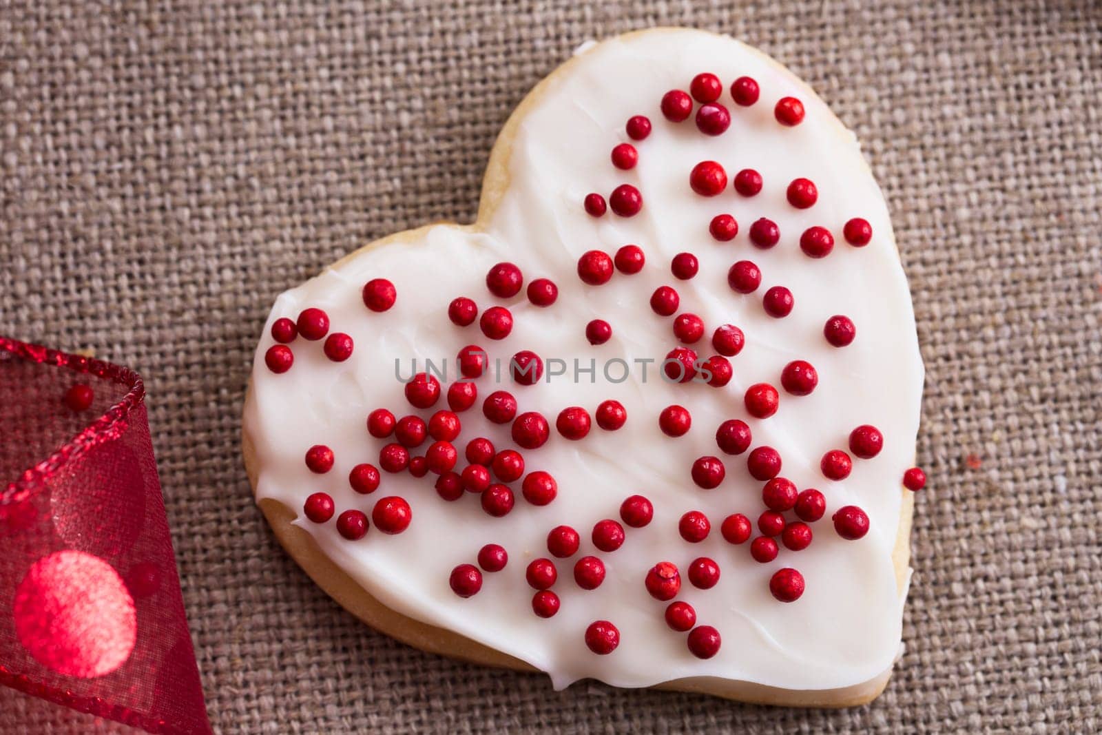 Frosted heart shaped cookies for your sweetie on Valentine's Day