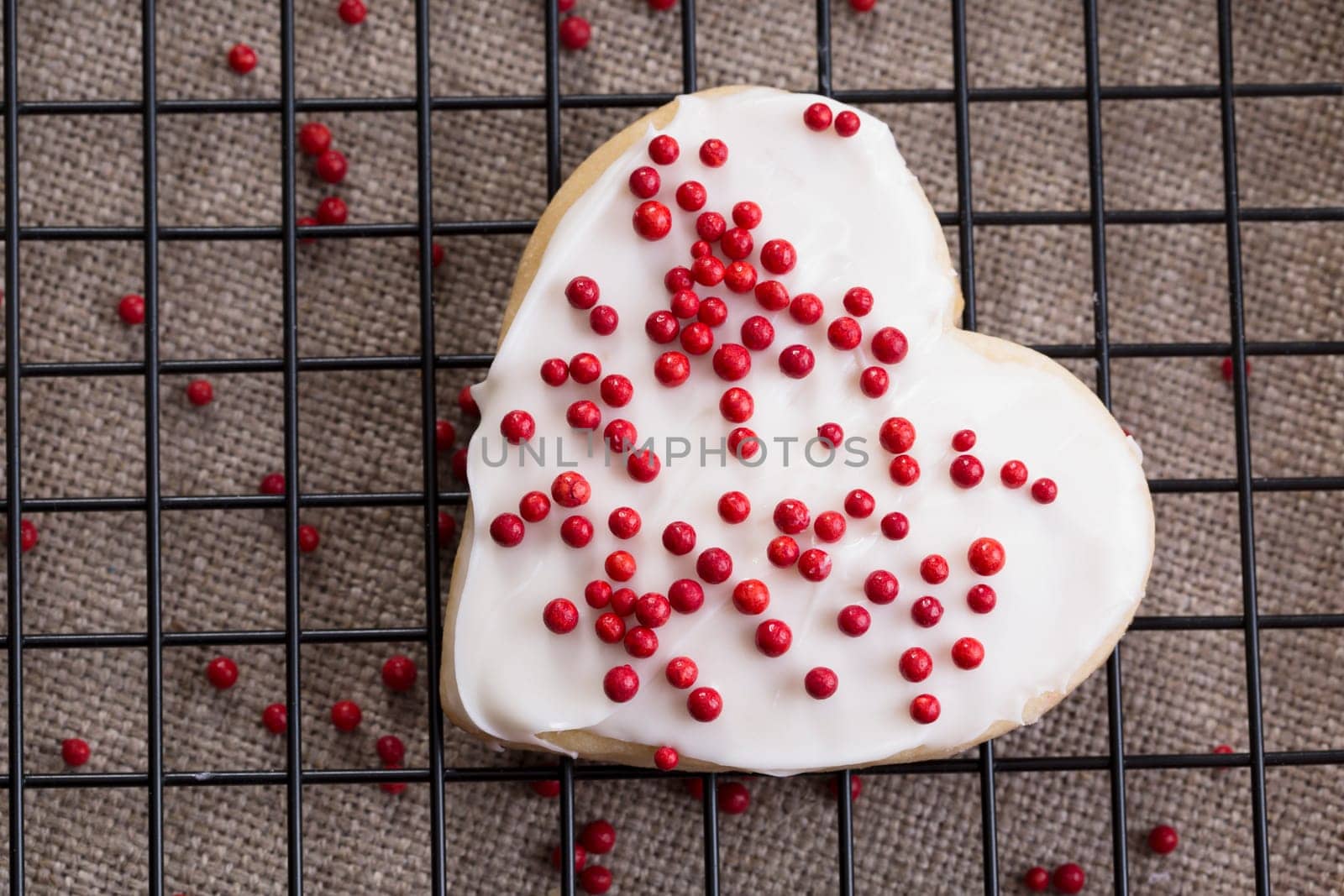 Frosted heart shaped cookies for your sweetie on Valentine's Day